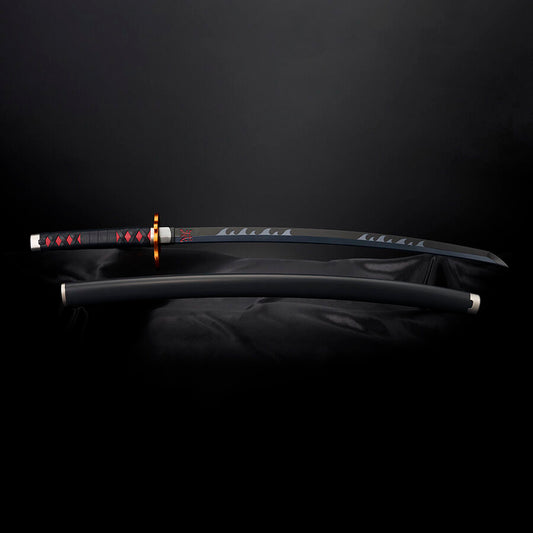 Replica Nichirin Sword Tanjiro Kamado Kyojuro Rengokus Sword Guard Demon Slayer Kimetsu no Yaiba 88cm