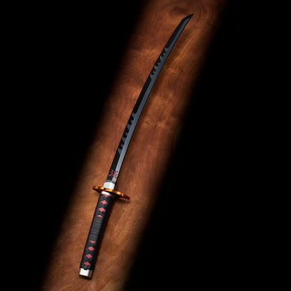Replica Nichirin Sword Tanjiro Kamado Kyojuro Rengokus Sword Guard Demon Slayer Kimetsu no Yaiba 88cm