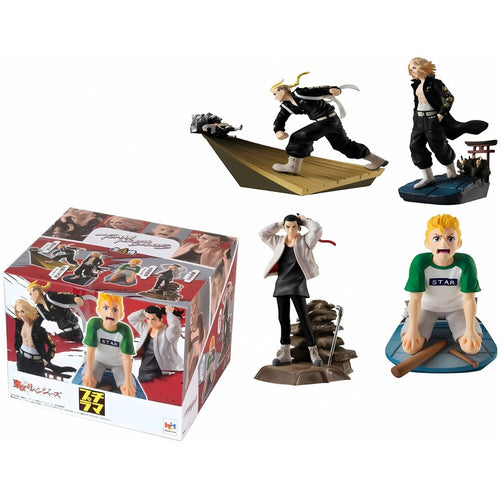 Expositor 4 Figuras Petitrama Tokyo Revengers Series Toman Heroic Scenes 8Cm   MEGAHOUSE