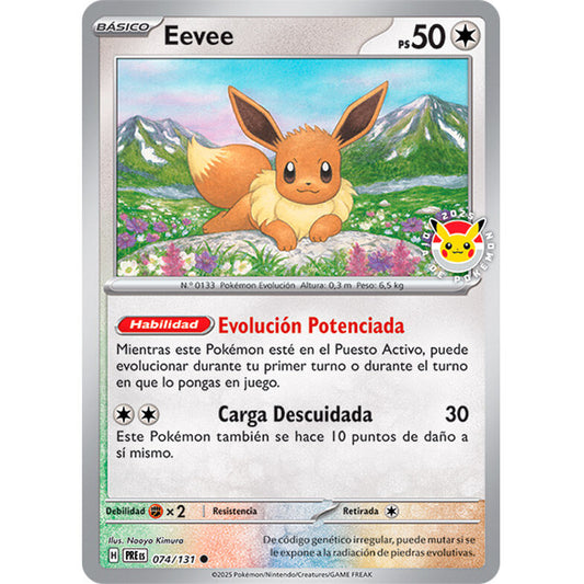 Carta Promocional Eevee Pokemon español  