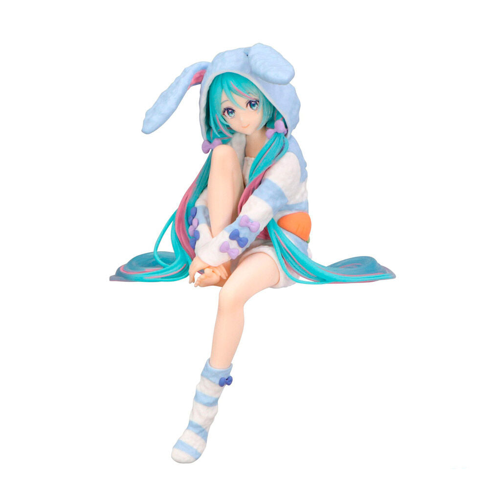 Figura Noodle Stopper Hatsune Miku Rabbit Ear Hood Pajama Hatsune Miku 14Cm