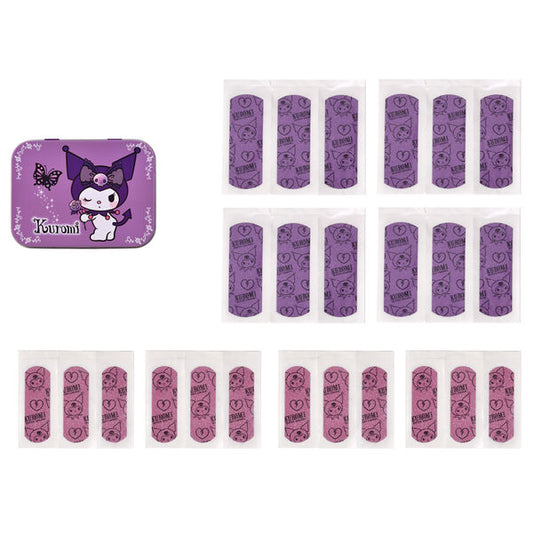 Caja Metal Tiritas Kuromi Hello Kitty