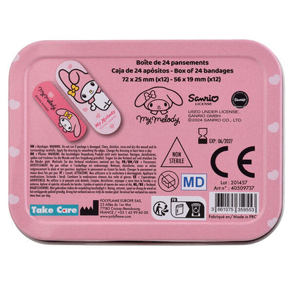 Caja Metal Tiritas My Melody Hello Kitty