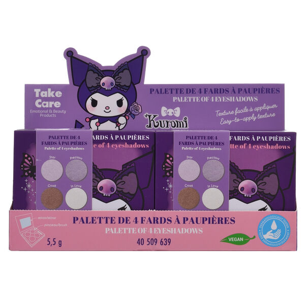 Paleta 4 Colores Kuromi Hello Kitty