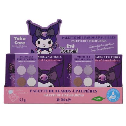 Paleta 4 Colores Kuromi Hello Kitty