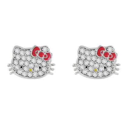 Pendientes Hello Kitty plata
