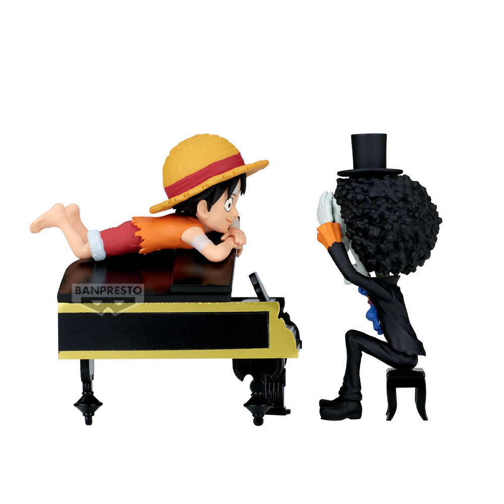 Figura Luffy & Brook Word Collectable Stories One Piece 8Cm