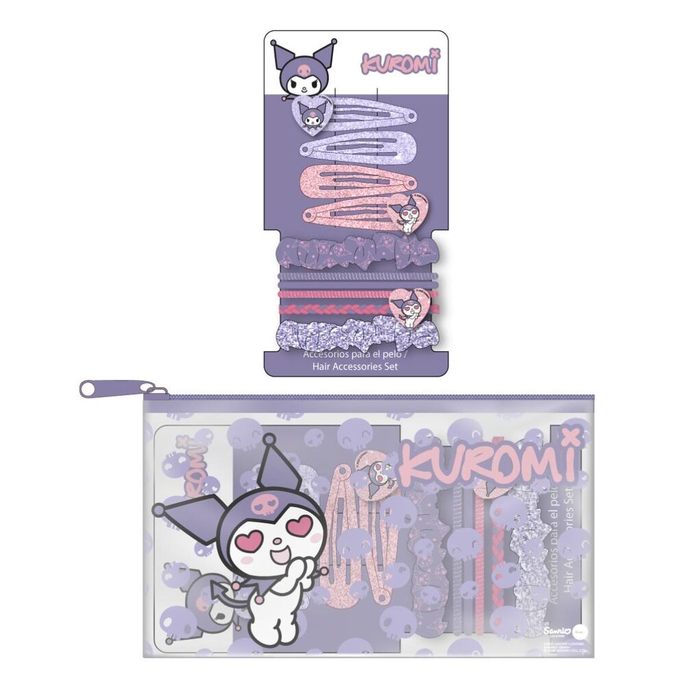Set accesorios pelo Kuromi Hello Kitty