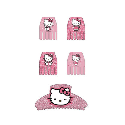 Blister 5 pinzas pelo Hello Kitty