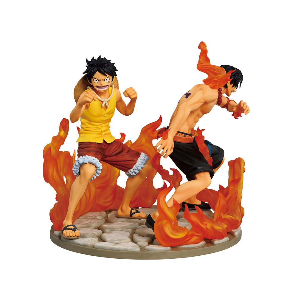 Figura Ichibansho Ace & Luffy Dramatic Memories One Piece 15Cm