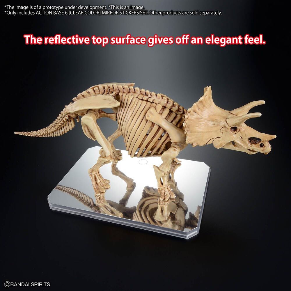 Base Exhibicion Action Base 6 Transparente Con Pegatinas Espejo