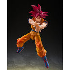 Figura S.H.Figuarts Super Saiyan God Son Goku God Aura Dragon Ball Super 14.5Cm   TAMASHII NATIONS