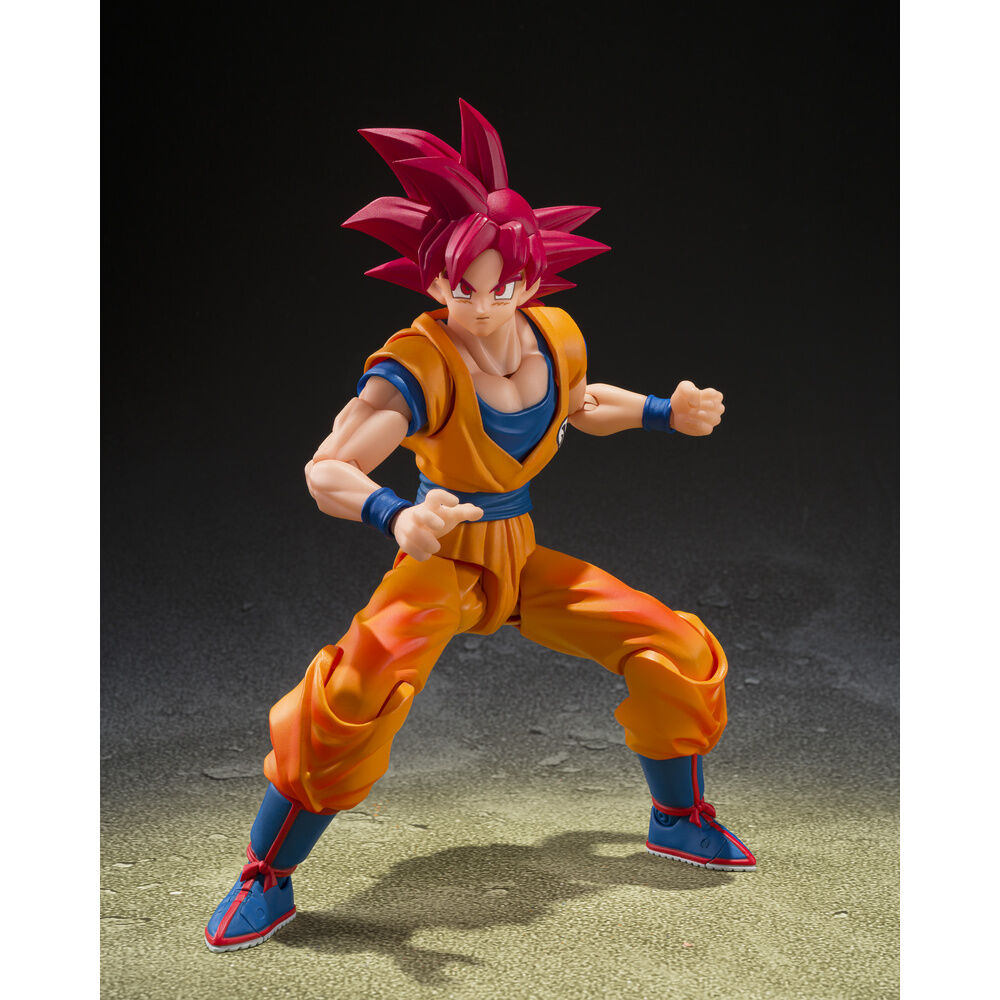 Figura S.H.Figuarts Super Saiyan God Son Goku God Aura Dragon Ball Super 14.5Cm