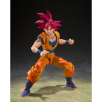 Figura S.H.Figuarts Super Saiyan God Son Goku God Aura Dragon Ball Super 14.5Cm   TAMASHII NATIONS