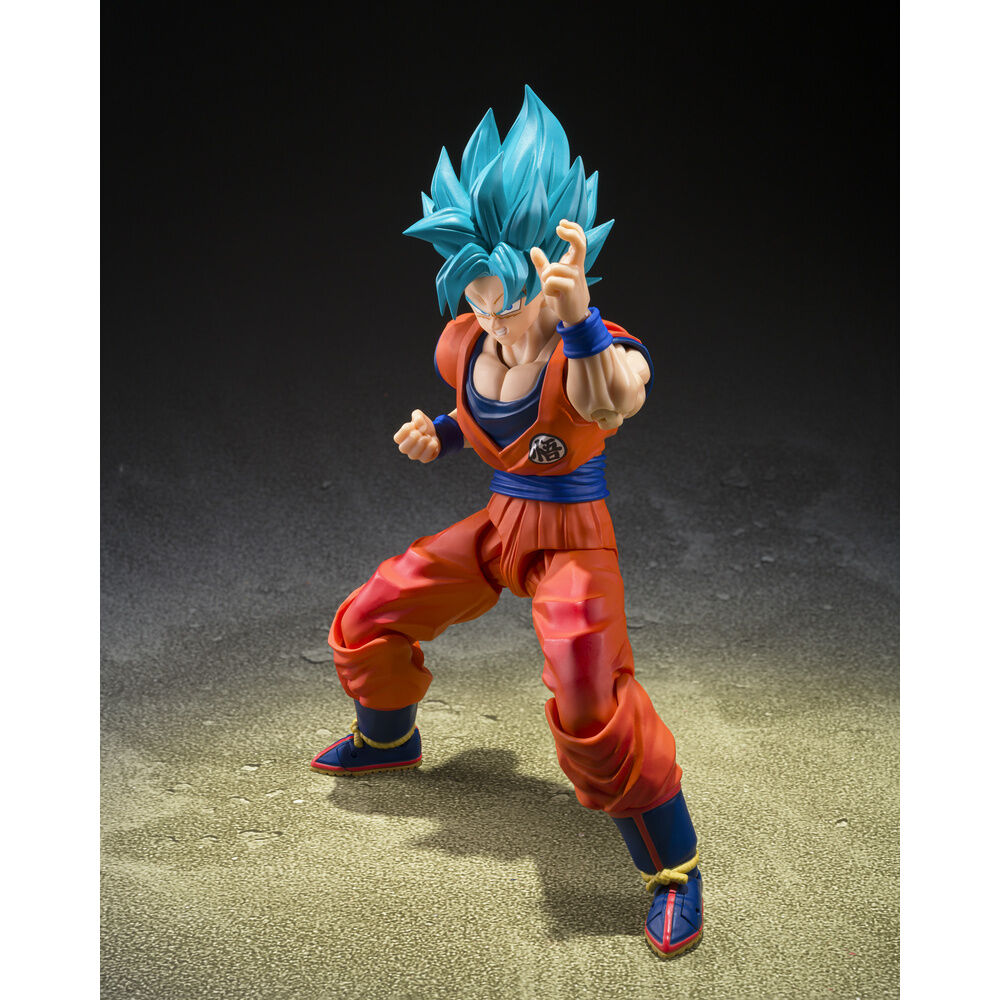 Figura S.H.Figuarts Super Saiyan God Super Saiyan Son Goku Blue Power Transcending Limits Dragon Ball Super 14.5Cm