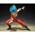 Figura S.H.Figuarts Super Saiyan God Super Saiyan Son Goku Blue Power Transcending Limits Dragon Ball Super 14.5Cm   TAMASHII NATIONS