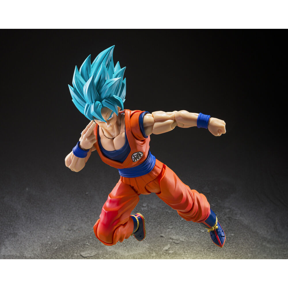 Figura S.H.Figuarts Super Saiyan God Super Saiyan Son Goku Blue Power Transcending Limits Dragon Ball Super 14.5Cm