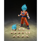 Figura S.H.Figuarts Super Saiyan God Super Saiyan Son Goku Blue Power Transcending Limits Dragon Ball Super 14.5Cm   TAMASHII NATIONS
