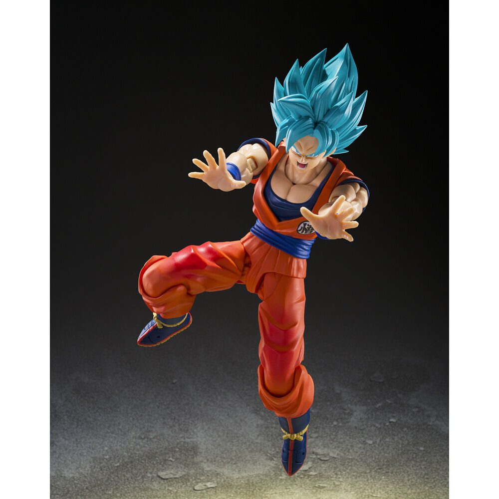 Figura S.H.Figuarts Super Saiyan God Super Saiyan Son Goku Blue Power Transcending Limits Dragon Ball Super 14.5Cm