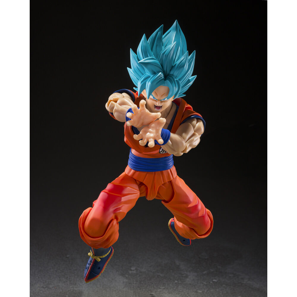 Figura S.H.Figuarts Super Saiyan God Super Saiyan Son Goku Blue Power Transcending Limits Dragon Ball Super 14.5Cm