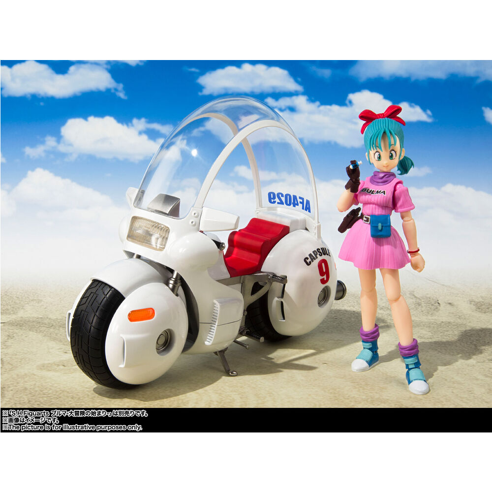 Figura S.H. Figuarts Bulma'S Motorcycle Hoipoi Capsule No. 9 Dragon Ball 17Cm