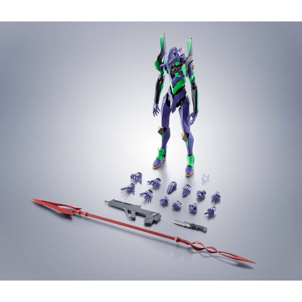 Figura Evangelion Test Type-01 + Spear of Cassius Renewal Color Edition Reissue Robot Spirits Evangelion: 3.0+1.0 Thrice Upon a Time 7Cm