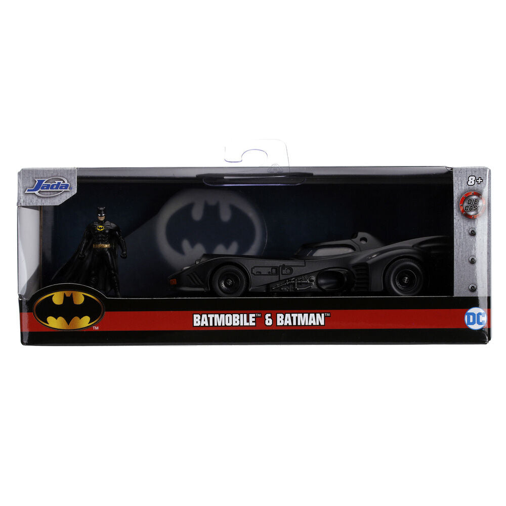 Blister Figura Batman + Coche Batmovil 1989 Metal DC Comics   JADA TOYS