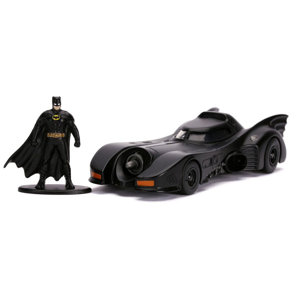 Blister Figura Batman + Coche Batmovil 1989 Metal DC Comics   JADA TOYS