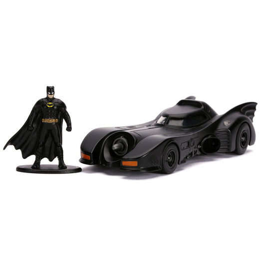 Blister Figura Batman + Coche Batmovil 1989 Metal DC Comics   JADA TOYS
