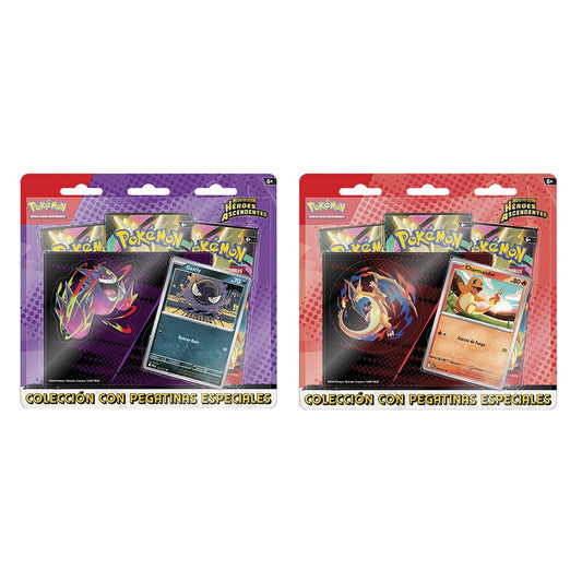 POKEMON TCG-MEGAEVOLUCION HEROES ASCENDENTES COLEC. CON PEGATINA ESPECIAL EN26   Pokémon TCG