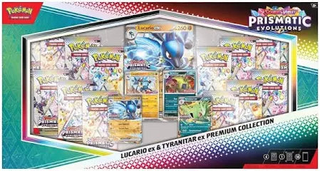 Prismatic Evolution Lucario & Tyranitar Premium Collection Inglés   Pokémon TCG