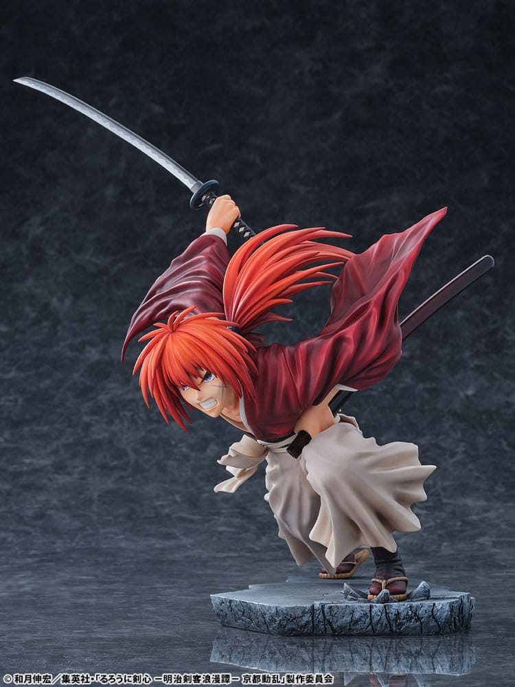 Figura Rurouni Kenshin: Meiji Kenkaku Romantan Kyoto Douran Estatua PVC 1/6 Kenshin Himura Amakakeruryuunohirameki Ver. 26 cm