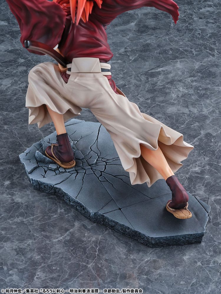 Figura Rurouni Kenshin: Meiji Kenkaku Romantan Kyoto Douran Estatua PVC 1/6 Kenshin Himura Amakakeruryuunohirameki Ver. 26 cm