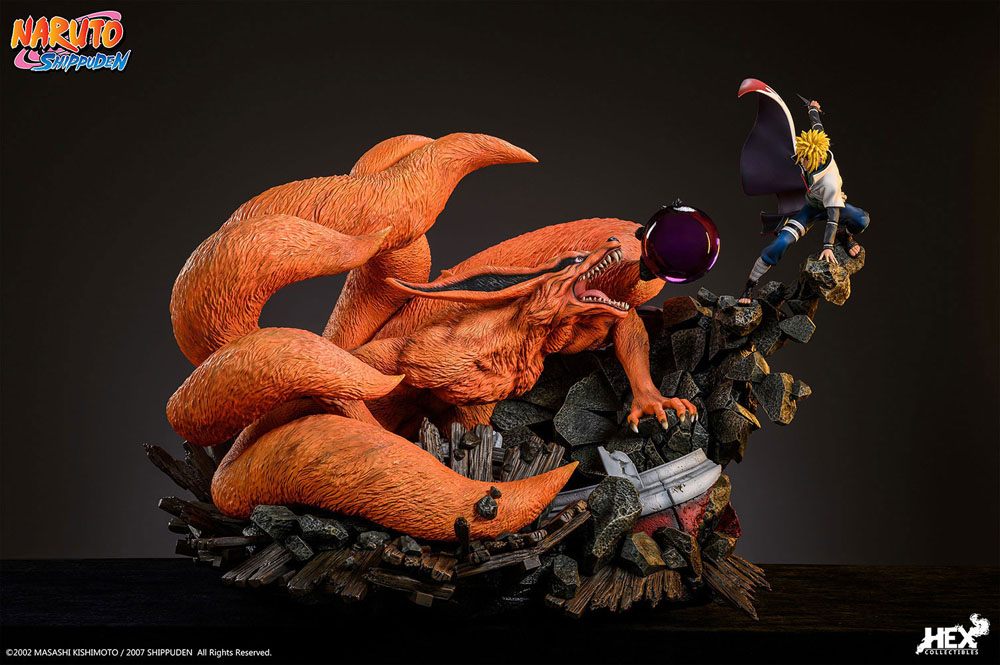 Naruto Shippuden Estatua 1/8 Battle of Destiny Namikaze Minato vs Kurama 59 cm  