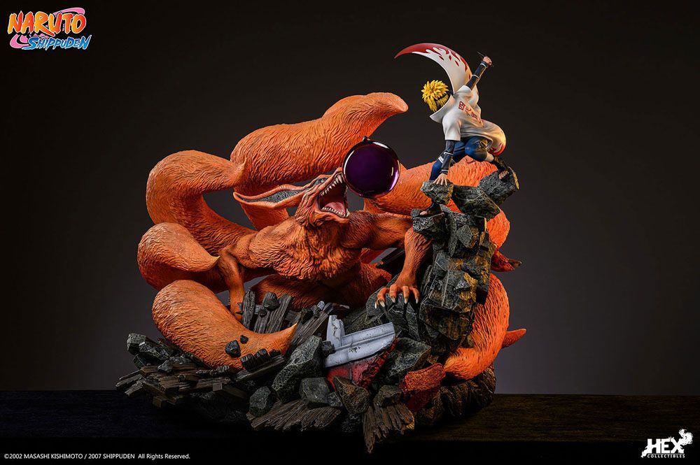 Naruto Shippuden Estatua 1/8 Battle of Destiny Namikaze Minato vs Kurama 59 cm  