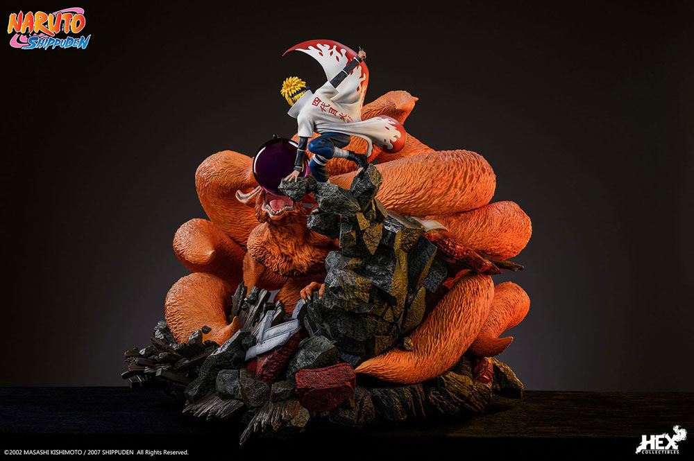 Naruto Shippuden Estatua 1/8 Battle of Destiny Namikaze Minato vs Kurama 59 cm  