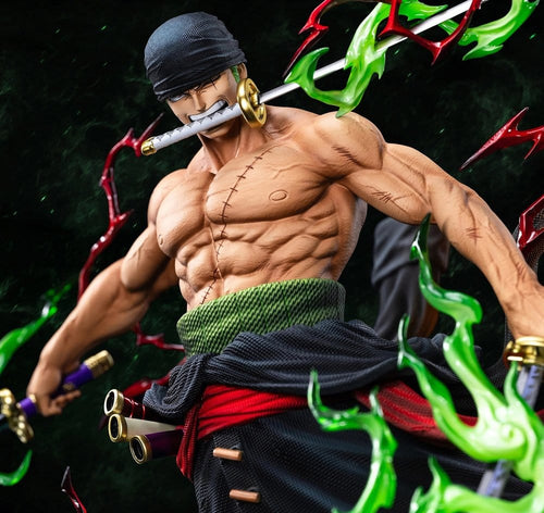 Estatua de Roronoa Zoro de la serie Legendary Straw Hat Crew de One Piece (Versión Premium) 34 cm   Jimei Palace