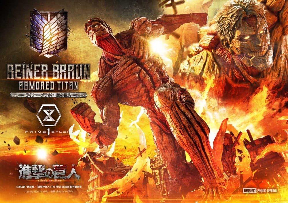 Ataque a los Titanes (TV animation) Ultimate Diorama Masterline Estatua Reiner Braun Armored Titan Bonus Version 75 cm