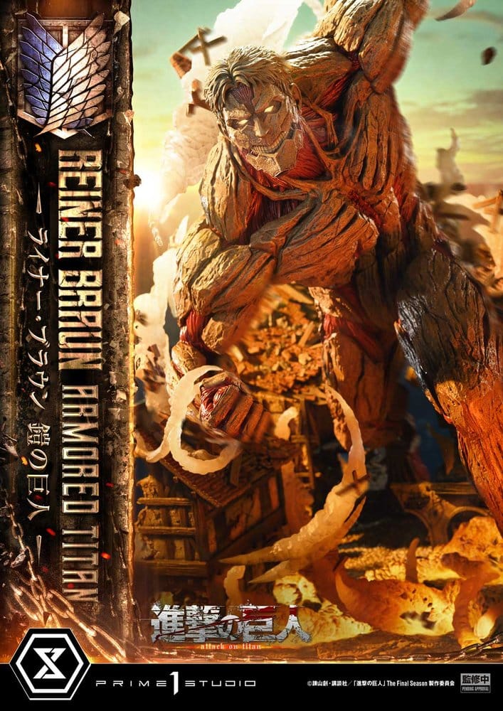 Ataque a los Titanes (TV animation) Ultimate Diorama Masterline Estatua Reiner Braun Armored Titan Bonus Version 75 cm