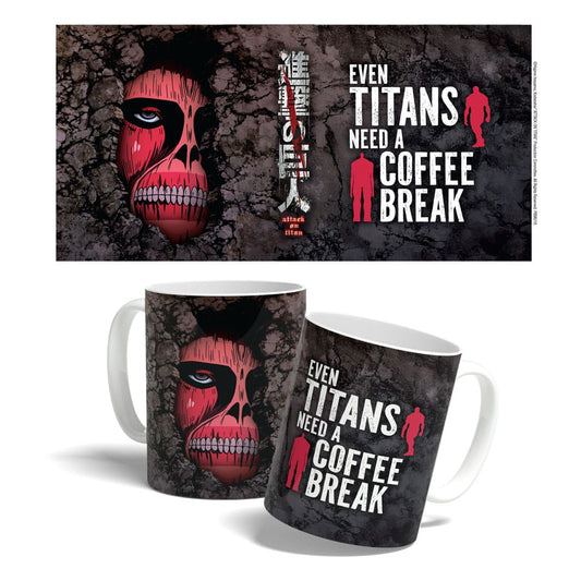 Attack on Titan Taza Titan Coffee Break Time 325 ml   POPBUDDIES