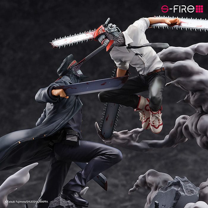 Chainsaw Man Estatua Super Situation Figure Chainsaw Man vs. Samurai Sword 26 cm   SEGA